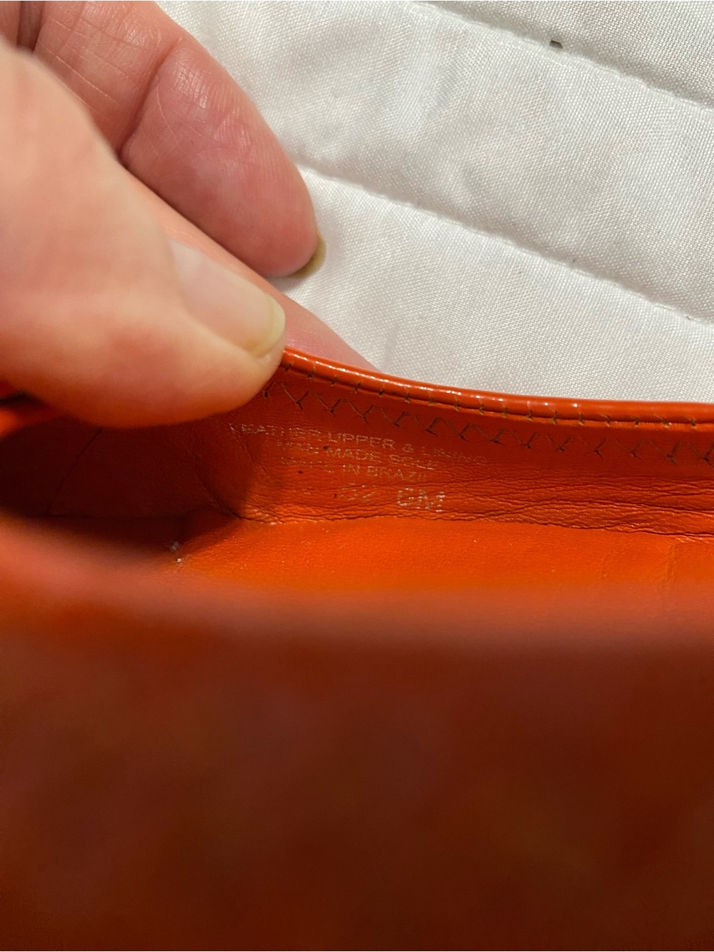 Tory Burch Reva Patent Leather Orange Ballet Flats Women’s Size 6 - Picture 11 of 11
